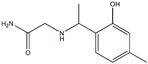 2-{[1-(2-hydroxy-4-methylphenyl)ethyl]amino}acetamide Struktur