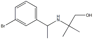 2-{[1-(3-bromophenyl)ethyl]amino}-2-methylpropan-1-ol Struktur