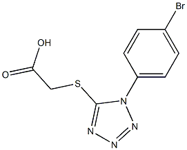 2-{[1-(4-bromophenyl)-1H-1,2,3,4-tetrazol-5-yl]sulfanyl}acetic acid Struktur