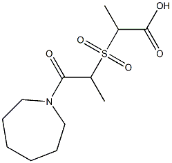 2-{[1-(azepan-1-yl)-1-oxopropane-2-]sulfonyl}propanoic acid Struktur