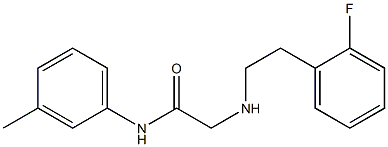 2-{[2-(2-fluorophenyl)ethyl]amino}-N-(3-methylphenyl)acetamide Struktur