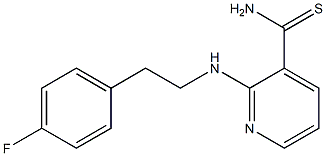 2-{[2-(4-fluorophenyl)ethyl]amino}pyridine-3-carbothioamide Struktur