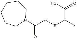 2-{[2-(azepan-1-yl)-2-oxoethyl]sulfanyl}propanoic acid Struktur