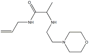 2-{[2-(morpholin-4-yl)ethyl]amino}-N-(prop-2-en-1-yl)propanamide Struktur