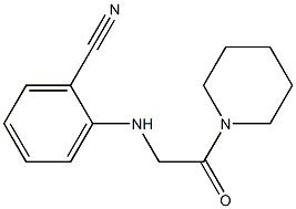 2-{[2-oxo-2-(piperidin-1-yl)ethyl]amino}benzonitrile Struktur