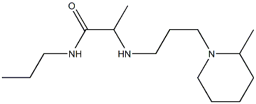 2-{[3-(2-methylpiperidin-1-yl)propyl]amino}-N-propylpropanamide Struktur