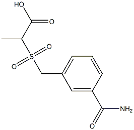 2-{[3-(aminocarbonyl)benzyl]sulfonyl}propanoic acid Struktur