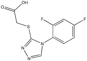 2-{[4-(2,4-difluorophenyl)-4H-1,2,4-triazol-3-yl]sulfanyl}acetic acid Struktur