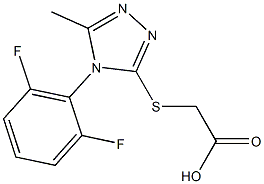 2-{[4-(2,6-difluorophenyl)-5-methyl-4H-1,2,4-triazol-3-yl]sulfanyl}acetic acid Struktur