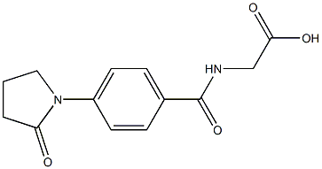 2-{[4-(2-oxopyrrolidin-1-yl)phenyl]formamido}acetic acid Struktur