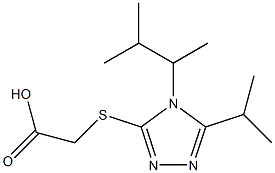 2-{[4-(3-methylbutan-2-yl)-5-(propan-2-yl)-4H-1,2,4-triazol-3-yl]sulfanyl}acetic acid Struktur