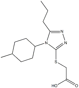 2-{[4-(4-methylcyclohexyl)-5-propyl-4H-1,2,4-triazol-3-yl]sulfanyl}acetic acid Struktur