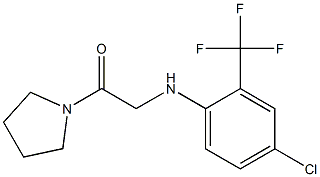 2-{[4-chloro-2-(trifluoromethyl)phenyl]amino}-1-(pyrrolidin-1-yl)ethan-1-one Struktur