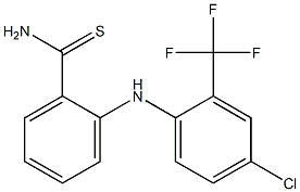 2-{[4-chloro-2-(trifluoromethyl)phenyl]amino}benzene-1-carbothioamide Struktur