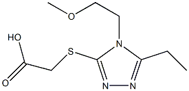 2-{[5-ethyl-4-(2-methoxyethyl)-4H-1,2,4-triazol-3-yl]sulfanyl}acetic acid Struktur