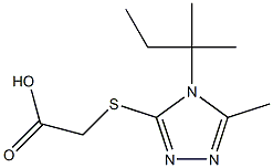 2-{[5-methyl-4-(2-methylbutan-2-yl)-4H-1,2,4-triazol-3-yl]sulfanyl}acetic acid Struktur