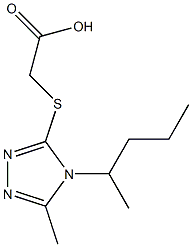 2-{[5-methyl-4-(pentan-2-yl)-4H-1,2,4-triazol-3-yl]sulfanyl}acetic acid Struktur