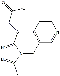 2-{[5-methyl-4-(pyridin-3-ylmethyl)-4H-1,2,4-triazol-3-yl]sulfanyl}acetic acid Struktur