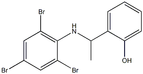 2-{1-[(2,4,6-tribromophenyl)amino]ethyl}phenol Struktur