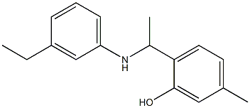 2-{1-[(3-ethylphenyl)amino]ethyl}-5-methylphenol Struktur