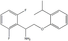 2-{1-amino-2-[2-(propan-2-yl)phenoxy]ethyl}-1,3-difluorobenzene Struktur