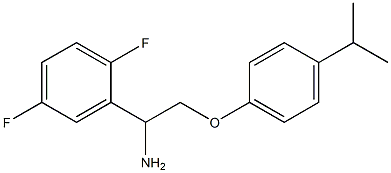 2-{1-amino-2-[4-(propan-2-yl)phenoxy]ethyl}-1,4-difluorobenzene Struktur