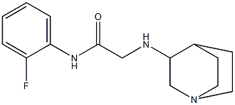 2-{1-azabicyclo[2.2.2]octan-3-ylamino}-N-(2-fluorophenyl)acetamide Struktur