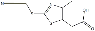 2-{2-[(cyanomethyl)sulfanyl]-4-methyl-1,3-thiazol-5-yl}acetic acid Struktur