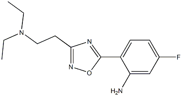 2-{3-[2-(diethylamino)ethyl]-1,2,4-oxadiazol-5-yl}-5-fluoroaniline Struktur