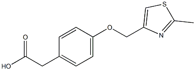 2-{4-[(2-methyl-1,3-thiazol-4-yl)methoxy]phenyl}acetic acid Struktur