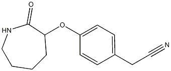 2-{4-[(2-oxoazepan-3-yl)oxy]phenyl}acetonitrile Struktur