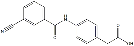 2-{4-[(3-cyanobenzene)amido]phenyl}acetic acid Struktur