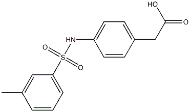 2-{4-[(3-methylbenzene)sulfonamido]phenyl}acetic acid Struktur