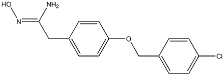 2-{4-[(4-chlorophenyl)methoxy]phenyl}-N'-hydroxyethanimidamide Struktur