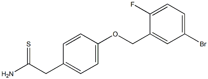 2-{4-[(5-bromo-2-fluorophenyl)methoxy]phenyl}ethanethioamide Struktur