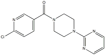 2-{4-[(6-chloropyridin-3-yl)carbonyl]piperazin-1-yl}pyrimidine Struktur