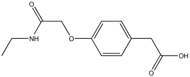 2-{4-[(ethylcarbamoyl)methoxy]phenyl}acetic acid Struktur