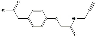 2-{4-[(prop-2-yn-1-ylcarbamoyl)methoxy]phenyl}acetic acid Struktur