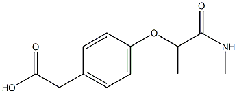 2-{4-[1-(methylcarbamoyl)ethoxy]phenyl}acetic acid Struktur