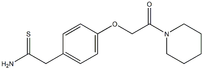 2-{4-[2-oxo-2-(piperidin-1-yl)ethoxy]phenyl}ethanethioamide Struktur