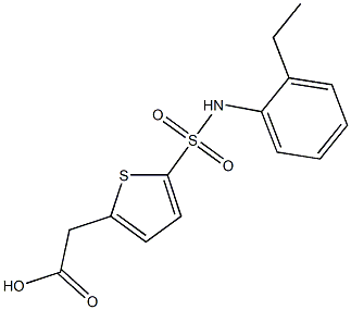 2-{5-[(2-ethylphenyl)sulfamoyl]thiophen-2-yl}acetic acid Struktur