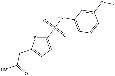 2-{5-[(3-methoxyphenyl)sulfamoyl]thiophen-2-yl}acetic acid Struktur