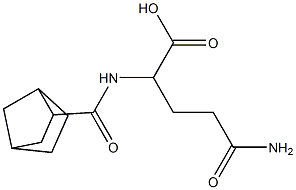 2-{bicyclo[2.2.1]heptan-2-ylformamido}-4-carbamoylbutanoic acid Struktur