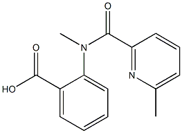 2-{methyl[(6-methylpyridin-2-yl)carbonyl]amino}benzoic acid Struktur