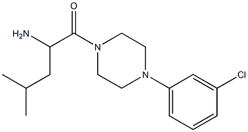 2-amino-1-[4-(3-chlorophenyl)piperazin-1-yl]-4-methylpentan-1-one Struktur