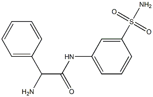 2-amino-2-phenyl-N-(3-sulfamoylphenyl)acetamide Struktur