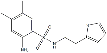 2-amino-4,5-dimethyl-N-[2-(thiophen-2-yl)ethyl]benzene-1-sulfonamide Struktur