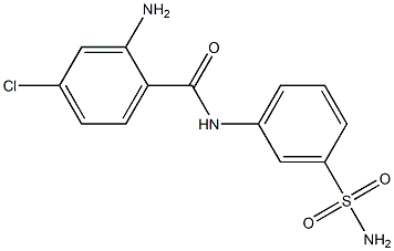 2-amino-4-chloro-N-(3-sulfamoylphenyl)benzamide Struktur