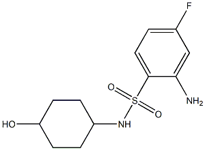 2-amino-4-fluoro-N-(4-hydroxycyclohexyl)benzene-1-sulfonamide Struktur