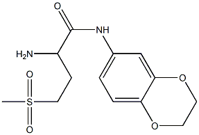 2-amino-N-(2,3-dihydro-1,4-benzodioxin-6-yl)-4-methanesulfonylbutanamide Struktur